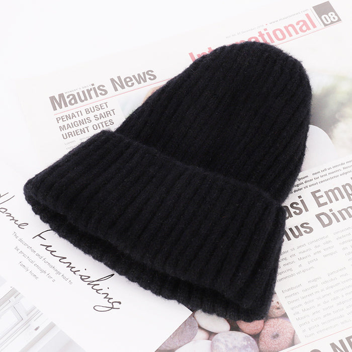 Wholesale Fashion Hat Acrylic Fiber Autumn Winter Warm Thick Knitted Hat MOQ≥2 JDC-FH-YueH010