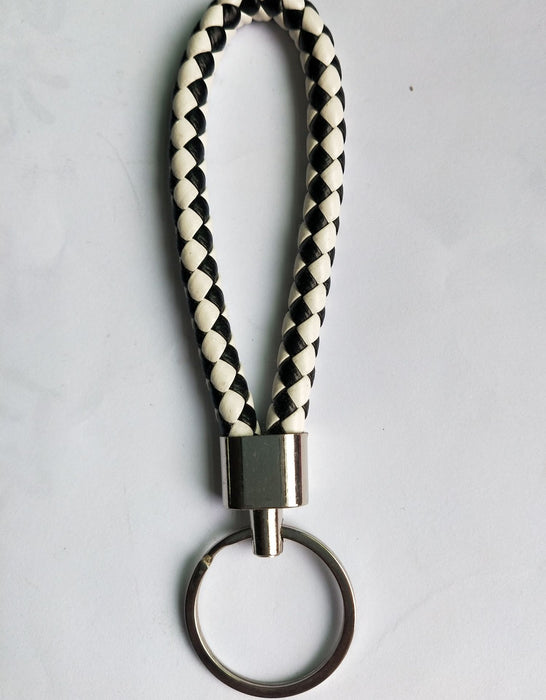 Jewelry WholesaleWholesale Braided Leather Rope Metal  Lanyard KeyChain MOQ≥2 JDC-KC-HuaY001 Keychains 华耀 %variant_option1% %variant_option2% %variant_option3%  Factory Price JoyasDeChina Joyas De China