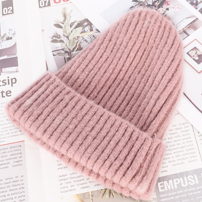 Wholesale Fashion Hat Acrylic Fiber Autumn Winter Warm Thick Knitted Hat MOQ≥2 JDC-FH-YueH010