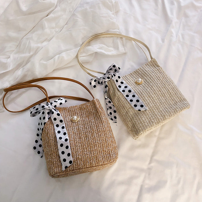 Jewelry WholesaleWholesale bow straw woven beach bag JDC-BB-Danze004 Beach Bag 丹泽 %variant_option1% %variant_option2% %variant_option3%  Factory Price JoyasDeChina Joyas De China