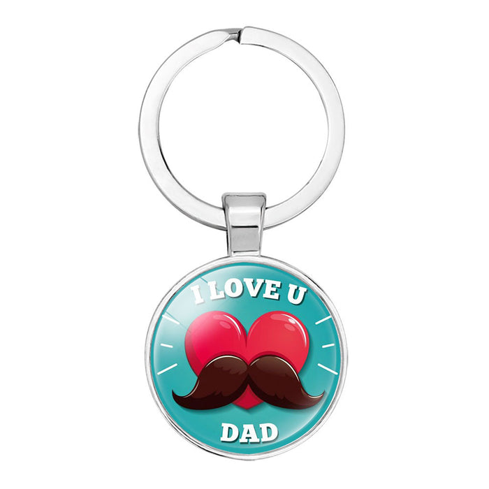 Jewelry WholesaleWholesale Best Super Dad Alloy Glass Father's Day Keychain JDC-KC-NingX006 Keychains 柠祥 %variant_option1% %variant_option2% %variant_option3%  Factory Price JoyasDeChina Joyas De China