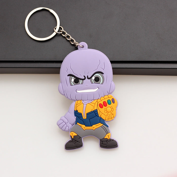 Wholesale keychain pvc soft plastic cartoon cute bag pendant MOQ≥3 JDC-KC-HMB012