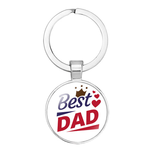 Jewelry WholesaleWholesale Best Super Dad Alloy Glass Father's Day Keychain JDC-KC-NingX006 Keychains 柠祥 %variant_option1% %variant_option2% %variant_option3%  Factory Price JoyasDeChina Joyas De China