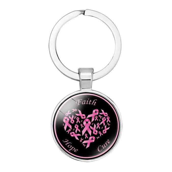 Wholesale Breast Cancer Care Alloy Keychain JDC-KC-NingX023