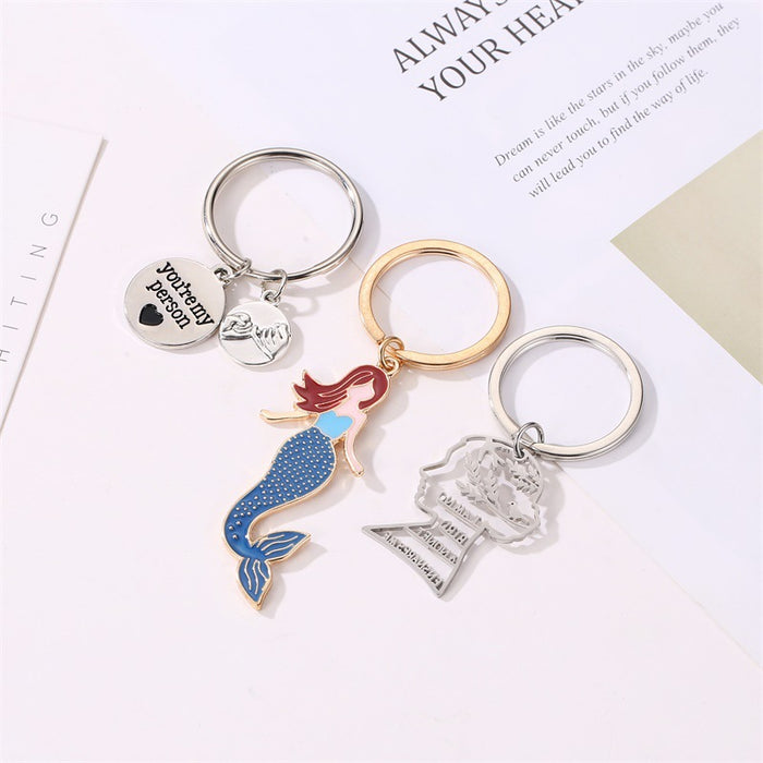 Wholesale cute cartoon planet metal keychain JDC-KC-A001