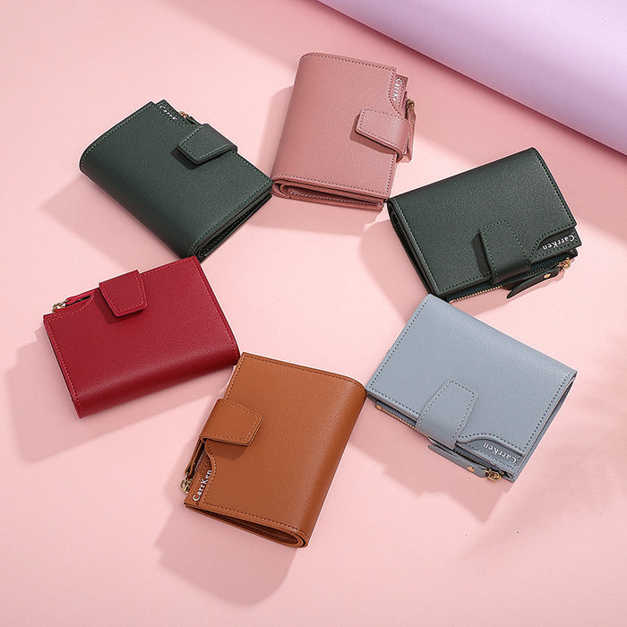 Jewelry WholesaleWholesale Short Zipper Card Holder Multifunctional Trifold Wallet JDC--WT-ZhaoP002 Wallet 朝飘 %variant_option1% %variant_option2% %variant_option3%  Factory Price JoyasDeChina Joyas De China