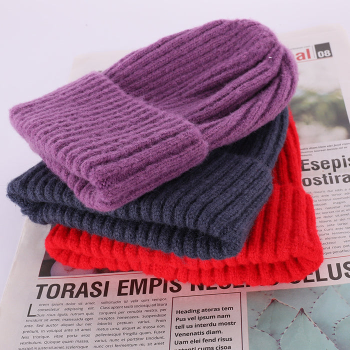 Wholesale Fashion Hat Acrylic Fiber Autumn Winter Warm Thick Knitted Hat MOQ≥2 JDC-FH-YueH010