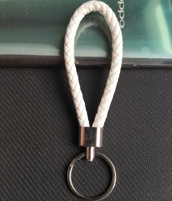 Jewelry WholesaleWholesale Braided Leather Rope Metal  Lanyard KeyChain MOQ≥2 JDC-KC-HuaY001 Keychains 华耀 %variant_option1% %variant_option2% %variant_option3%  Factory Price JoyasDeChina Joyas De China