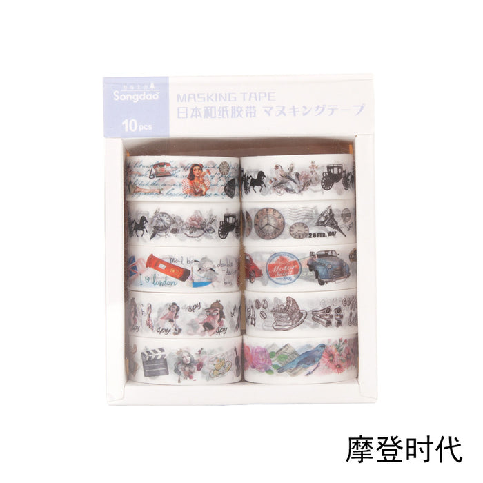 Wholesale Tape Paper Cartoon DIY Student 10pcs JDC-TP-WeiL002