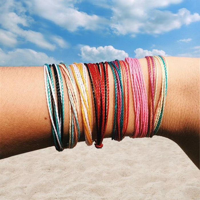 Wholesale Wax Line Bracelet Creative Hand Woven Bracelet MOQ≥3 JDC-BT-QiuX013