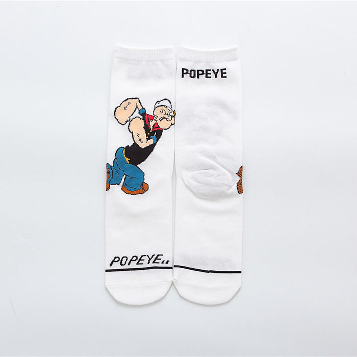 Wholesale spring and summer cartoon pattern straight tube socks cute personality trendy socks JDC-SK-CYu015