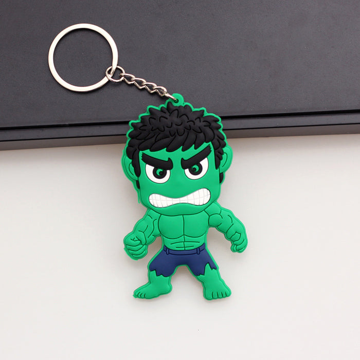 Wholesale keychain pvc soft plastic cartoon cute bag pendant MOQ≥3 JDC-KC-HMB012