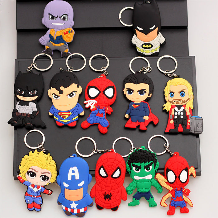 Wholesale keychain pvc soft plastic cartoon cute bag pendant MOQ≥3 JDC-KC-HMB012