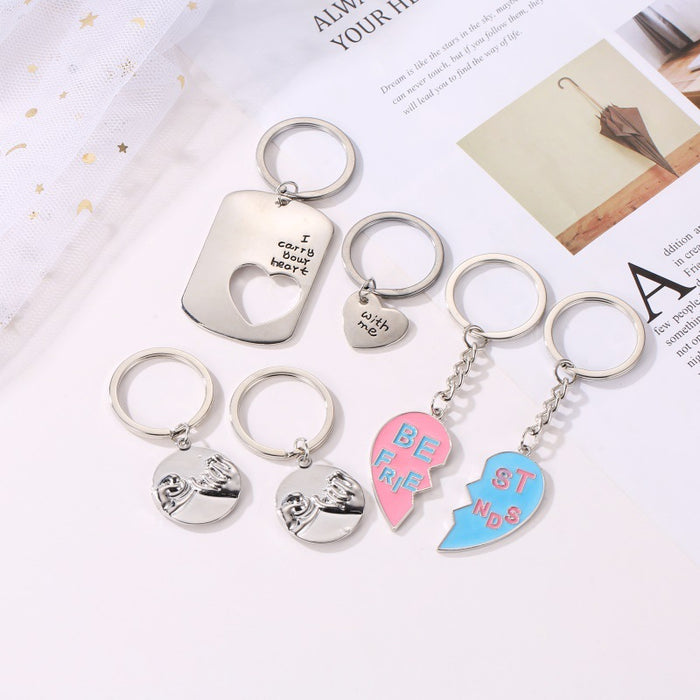 Wholesale cute cartoon planet metal keychain JDC-KC-A001