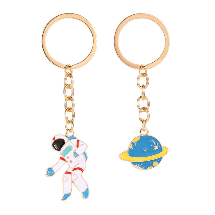 Wholesale cute cartoon planet metal keychain JDC-KC-A001