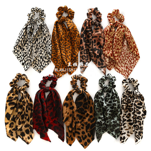 Jewelry WholesaleWholesale knotted leopard print big streamer large intestine hair ring JDC-HS-ST002 Hair Scrunchies 三态 %variant_option1% %variant_option2% %variant_option3%  Factory Price JoyasDeChina Joyas De China