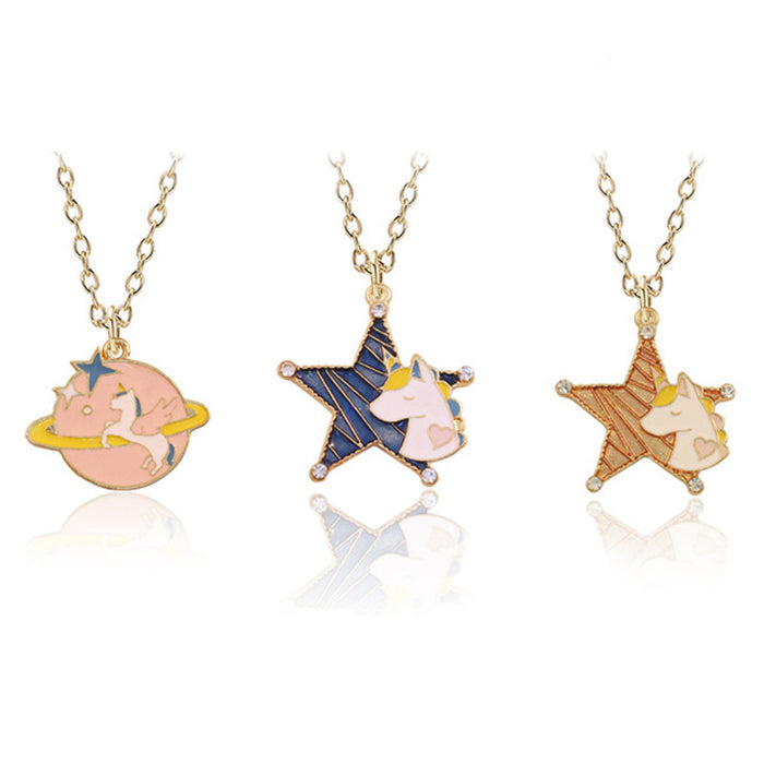 Jewelry WholesaleWholesale cartoon cute Pegasus Necklace MOQ≥2 JDC-NE-ZJ023 necklaces 志嘉 %variant_option1% %variant_option2% %variant_option3%  Factory Price JoyasDeChina Joyas De China