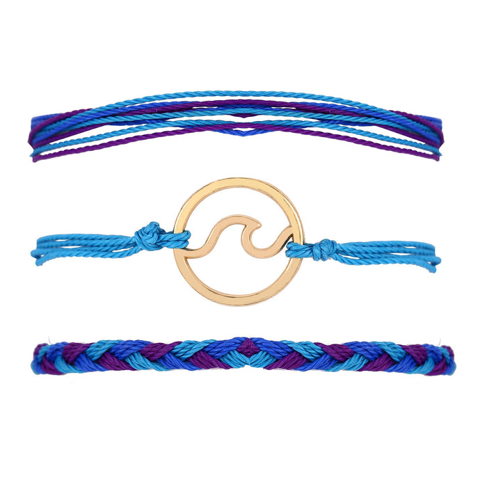 Jewelry WholesaleWholesale Creative Retro Simple Gold Wave Braided Bracelet JDC-BT-F922 Bracelet 韩之尚 %variant_option1% %variant_option2% %variant_option3%  Factory Price JoyasDeChina Joyas De China