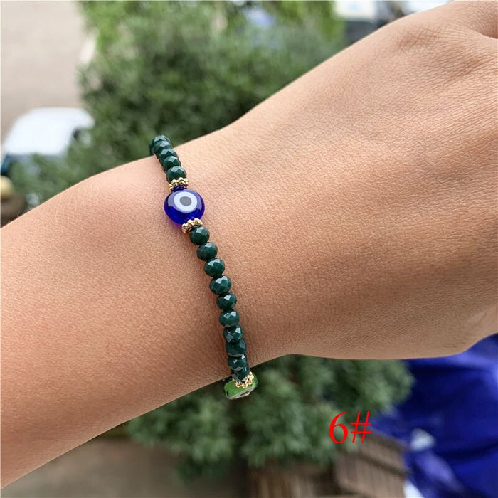 Wholesale diy multicolor bracelet geometric faceted crystal beads JDC-BT-HuiH001