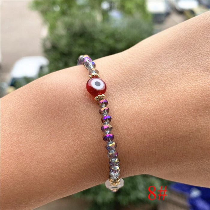 Wholesale diy multicolor bracelet geometric faceted crystal beads JDC-BT-HuiH001