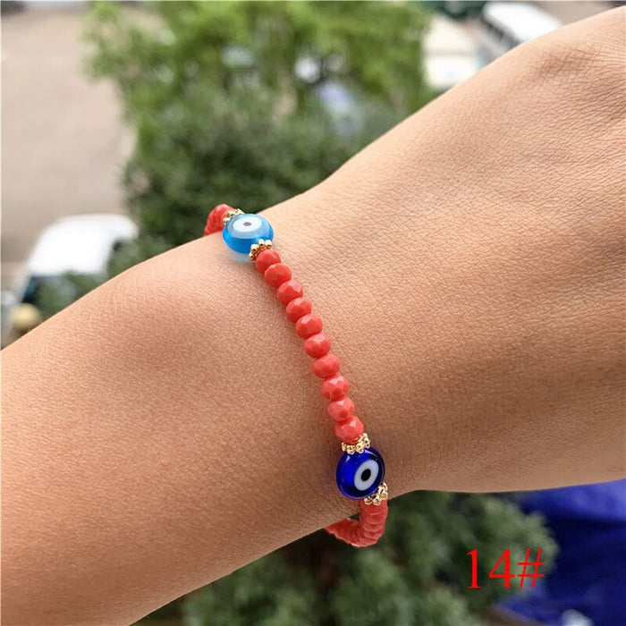 Wholesale diy multicolor bracelet geometric faceted crystal beads JDC-BT-HuiH001