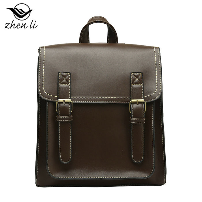 Wholesale Backpack PU College Style Square Messenger Bag JDC-BP-ZLD004