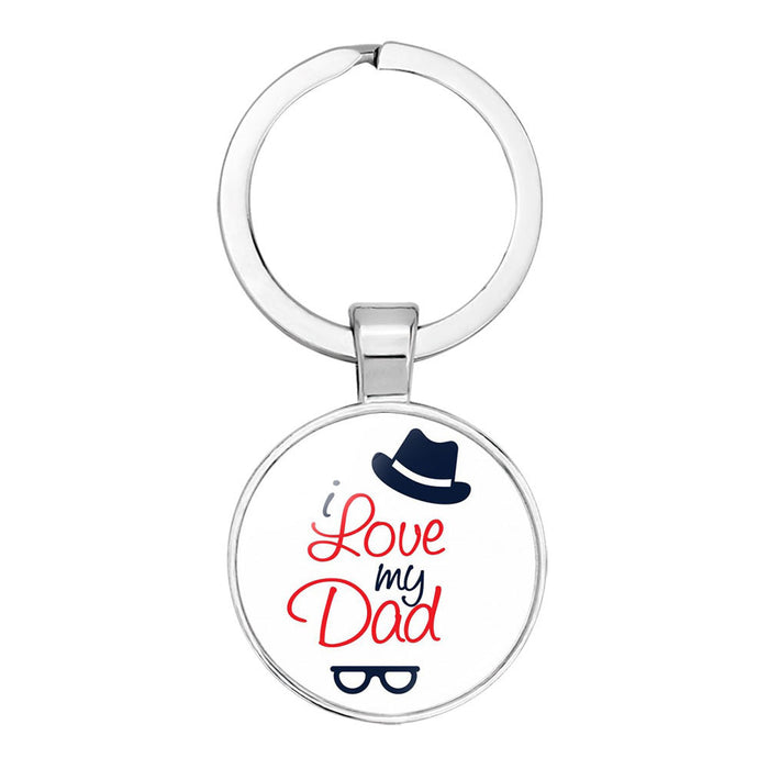 Jewelry WholesaleWholesale Best Super Dad Alloy Glass Father's Day Keychain JDC-KC-NingX006 Keychains 柠祥 %variant_option1% %variant_option2% %variant_option3%  Factory Price JoyasDeChina Joyas De China