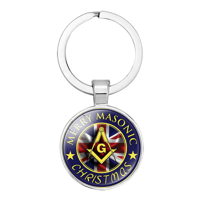 Jewelry WholesaleWholesale Masonic Badge Time Gemstone Alloy Glass Keychain JDC-KC-NingX003 Keychains 柠祥 %variant_option1% %variant_option2% %variant_option3%  Factory Price JoyasDeChina Joyas De China