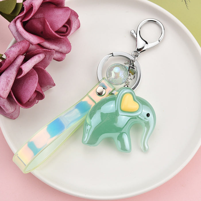 Wholesale Cartoon Elephant Resin PVC Keychain JDC-KC-JXi003