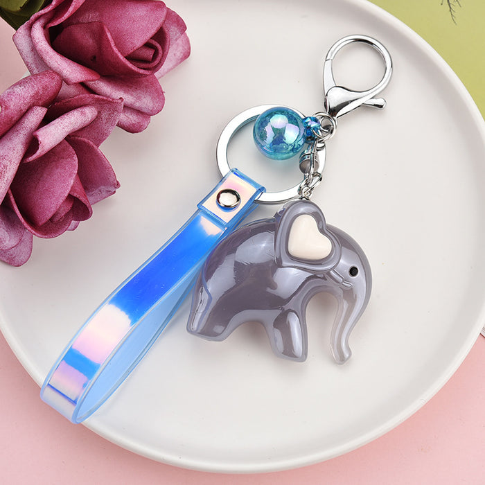 Wholesale Cartoon Elephant Resin PVC Keychain JDC-KC-JXi003