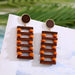 Jewelry WholesaleWholesale bohemian irregular geometry woven Wood earrings JDC-ES-Lai003 Earrings 恋艾 %variant_option1% %variant_option2% %variant_option3%  Factory Price JoyasDeChina Joyas De China