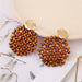 Jewelry WholesaleWholesale bohemian irregular geometry woven Wood earrings JDC-ES-Lai003 Earrings 恋艾 %variant_option1% %variant_option2% %variant_option3%  Factory Price JoyasDeChina Joyas De China