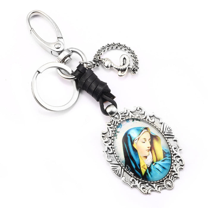 Wholesale glass key chain creative small gift JDC-KC-QNuo001