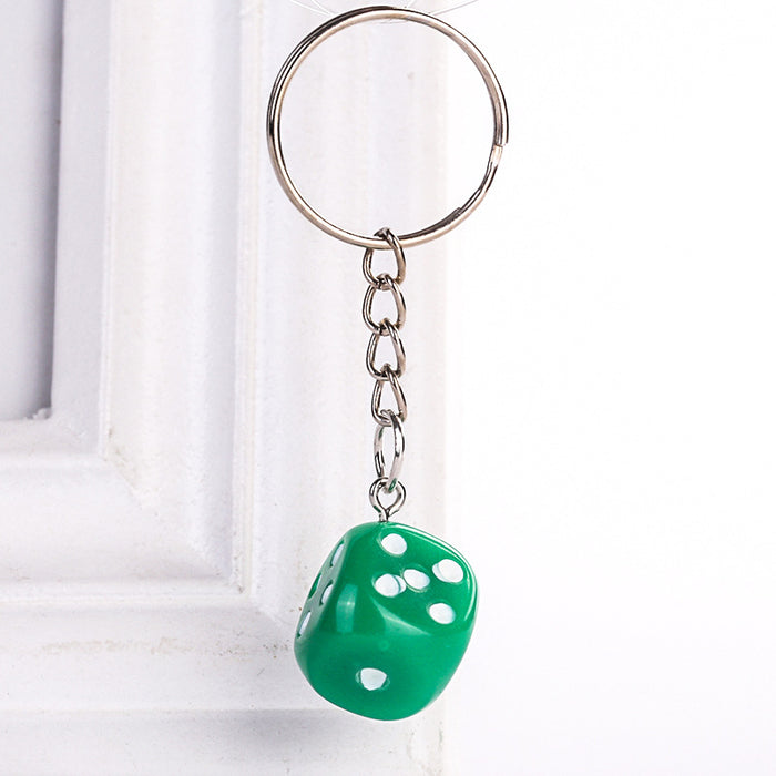 Jewelry WholesaleWholesale hot selling resin color dice KeyChain Pendant JDC-KC-WuoD012 Keychains 沃铎 %variant_option1% %variant_option2% %variant_option3%  Factory Price JoyasDeChina Joyas De China