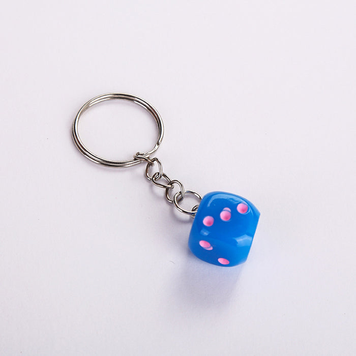 Jewelry WholesaleWholesale hot selling resin color dice KeyChain Pendant JDC-KC-WuoD012 Keychains 沃铎 %variant_option1% %variant_option2% %variant_option3%  Factory Price JoyasDeChina Joyas De China