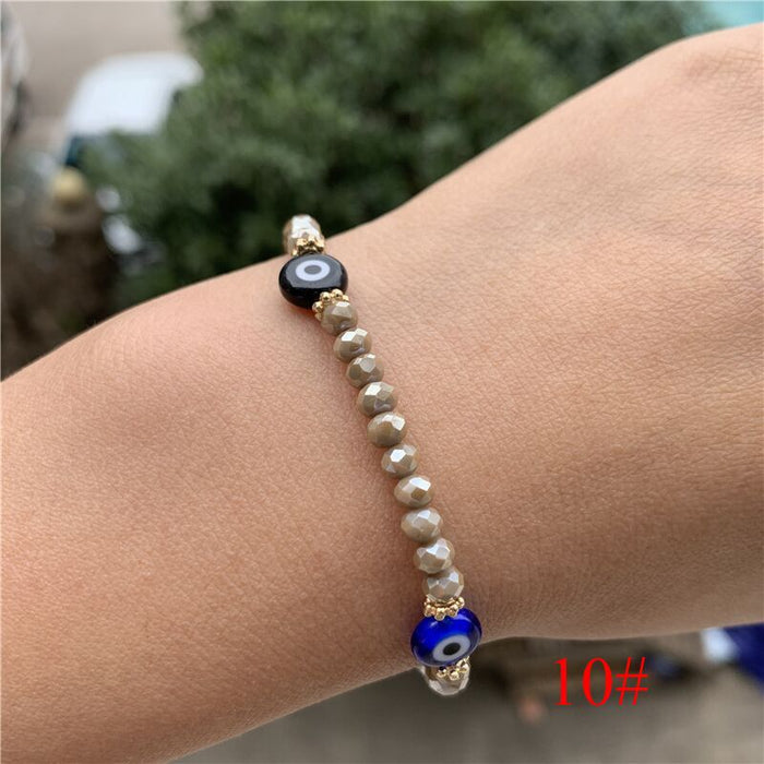 Wholesale diy multicolor bracelet geometric faceted crystal beads JDC-BT-HuiH001