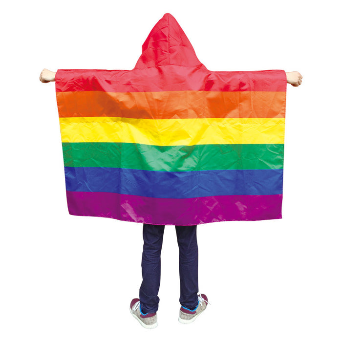 Wholesale LGBT Pride Day Polyester Flag Cape JDC-FG-WuFu002