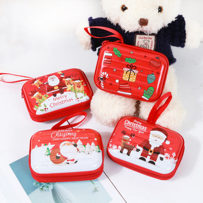 Wholesale Wallet Iron Christmas Rectangular Change Zipper Box MOQ≥2 JDC-WT-DouS002