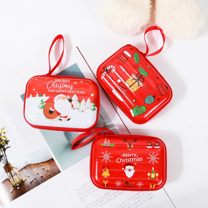 Wholesale Wallet Iron Christmas Rectangular Change Zipper Box MOQ≥2 JDC-WT-DouS002