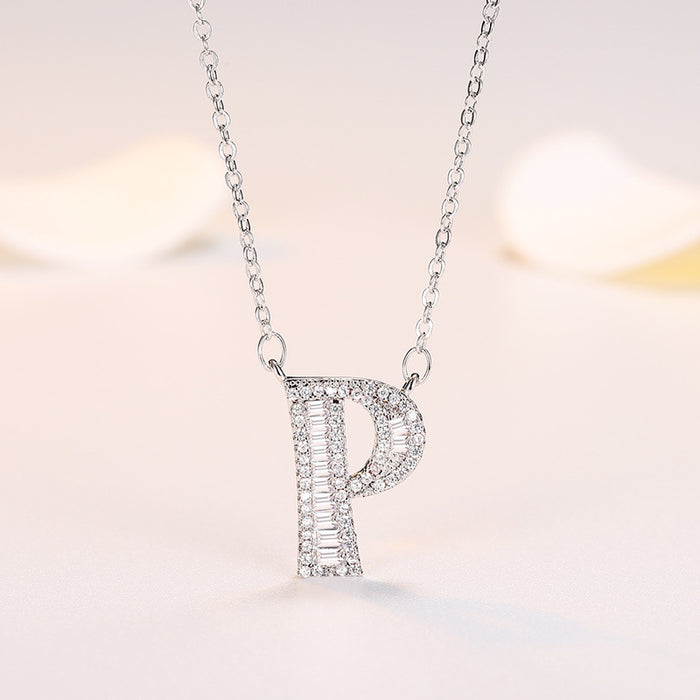 Wholesale Silver 26 Letter Necklace JDC-NE-QLX022