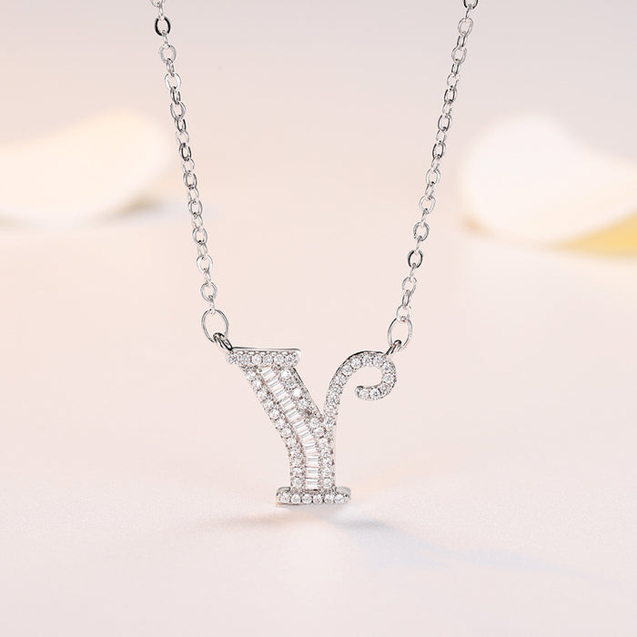 Wholesale Silver 26 Letter Necklace JDC-NE-QLX022