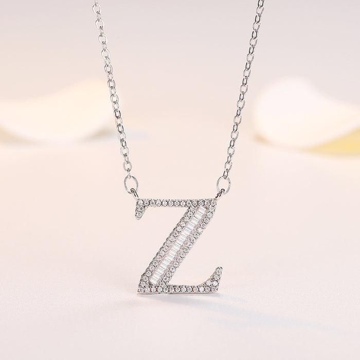 Wholesale Silver 26 Letter Necklace JDC-NE-QLX022