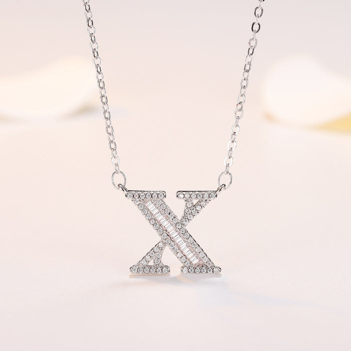 Wholesale Silver 26 Letter Necklace JDC-NE-QLX022