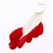 Jewelry WholesaleWholesale Boho Feather Tassel Earrings JDC-ES-LY013 Earrings 乐钰 %variant_option1% %variant_option2% %variant_option3%  Factory Price JoyasDeChina Joyas De China