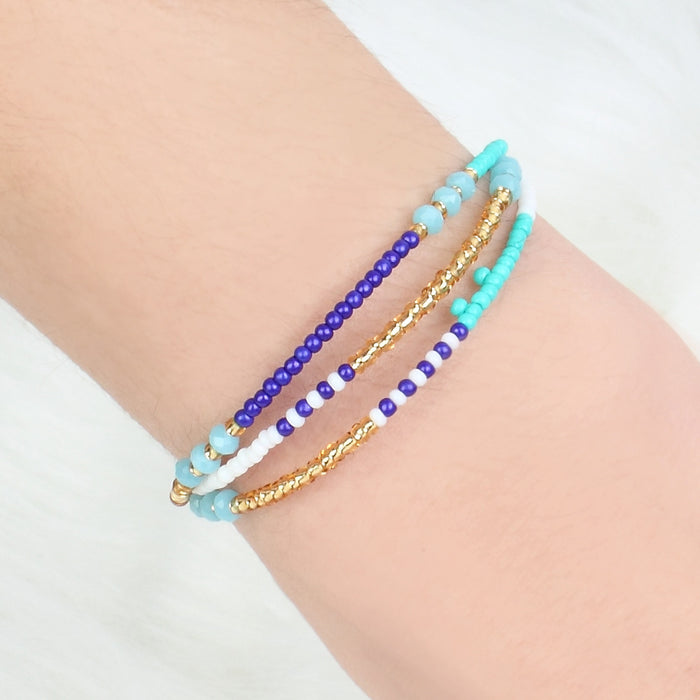 Jewelry WholesaleWholesale Hand Braided Boho Multilayer Colorful Rice Beads Beaded Bracelet MOQ≥2 JDC-BT-ZheQ013 Bracelet 喆琦 %variant_option1% %variant_option2% %variant_option3%  Factory Price JoyasDeChina Joyas De China