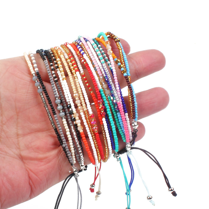 Jewelry WholesaleWholesale Hand Braided Boho Multilayer Colorful Rice Beads Beaded Bracelet MOQ≥2 JDC-BT-ZheQ013 Bracelet 喆琦 %variant_option1% %variant_option2% %variant_option3%  Factory Price JoyasDeChina Joyas De China