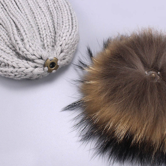 Wholesale Scarf Imitation Cashmere Scarf Hat Two-Piece Set Children's Parent-Child Pom Pom JDC-SF-Kaip003