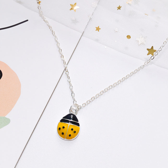 Wholesale Necklace Alloy Creative Seven Star Ladybug Set Stud Earrings JDC-NE-D344