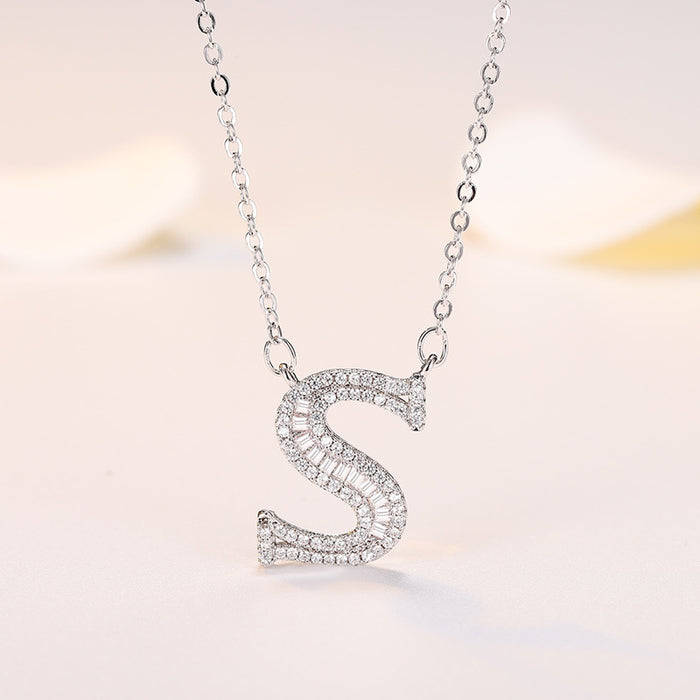 Wholesale Silver 26 Letter Necklace JDC-NE-QLX022