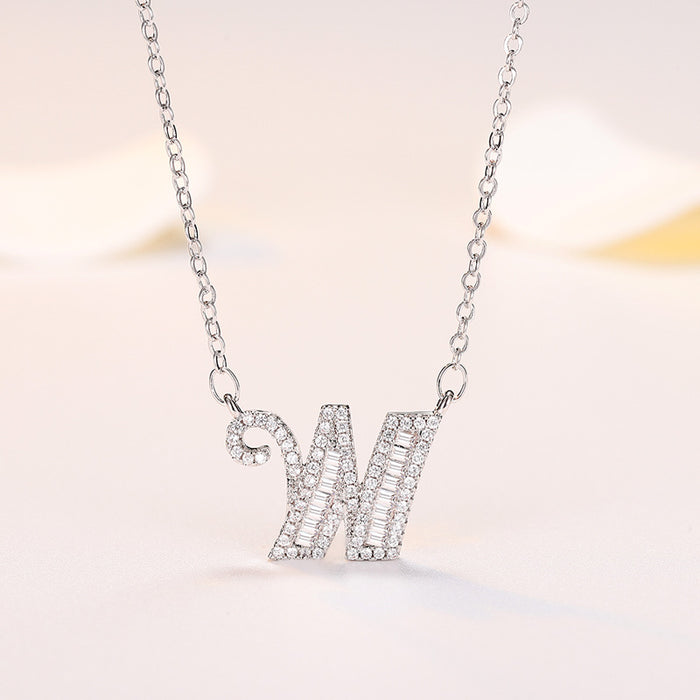 Wholesale Silver 26 Letter Necklace JDC-NE-QLX022